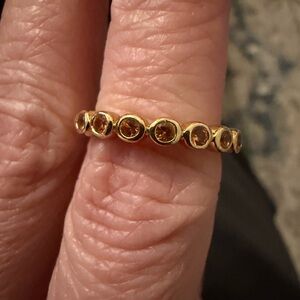 LAGOS 18k orange sapphire bezel band